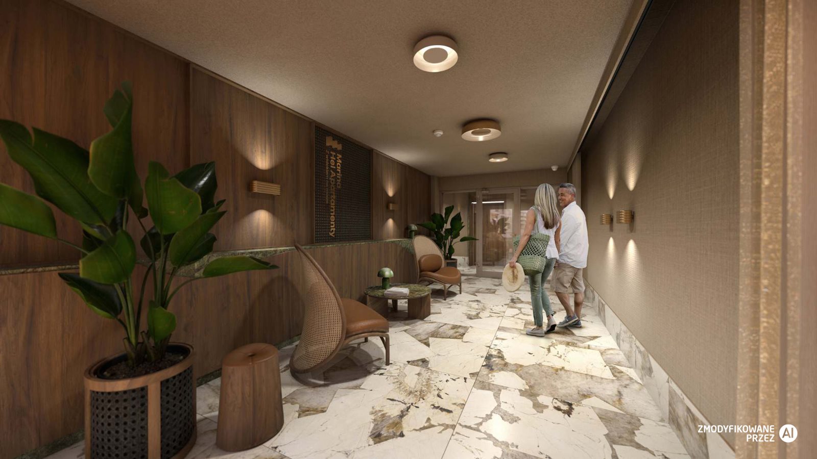 Marina Hel Apartamenty – strefa korytarzy w budynku