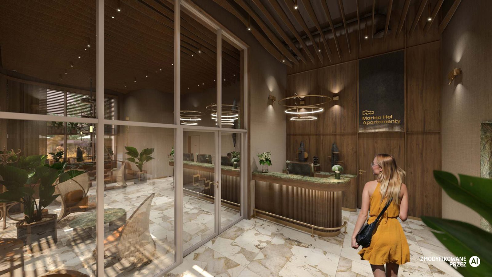 Marina Hel Apartamenty – strefa wejścia do budynku