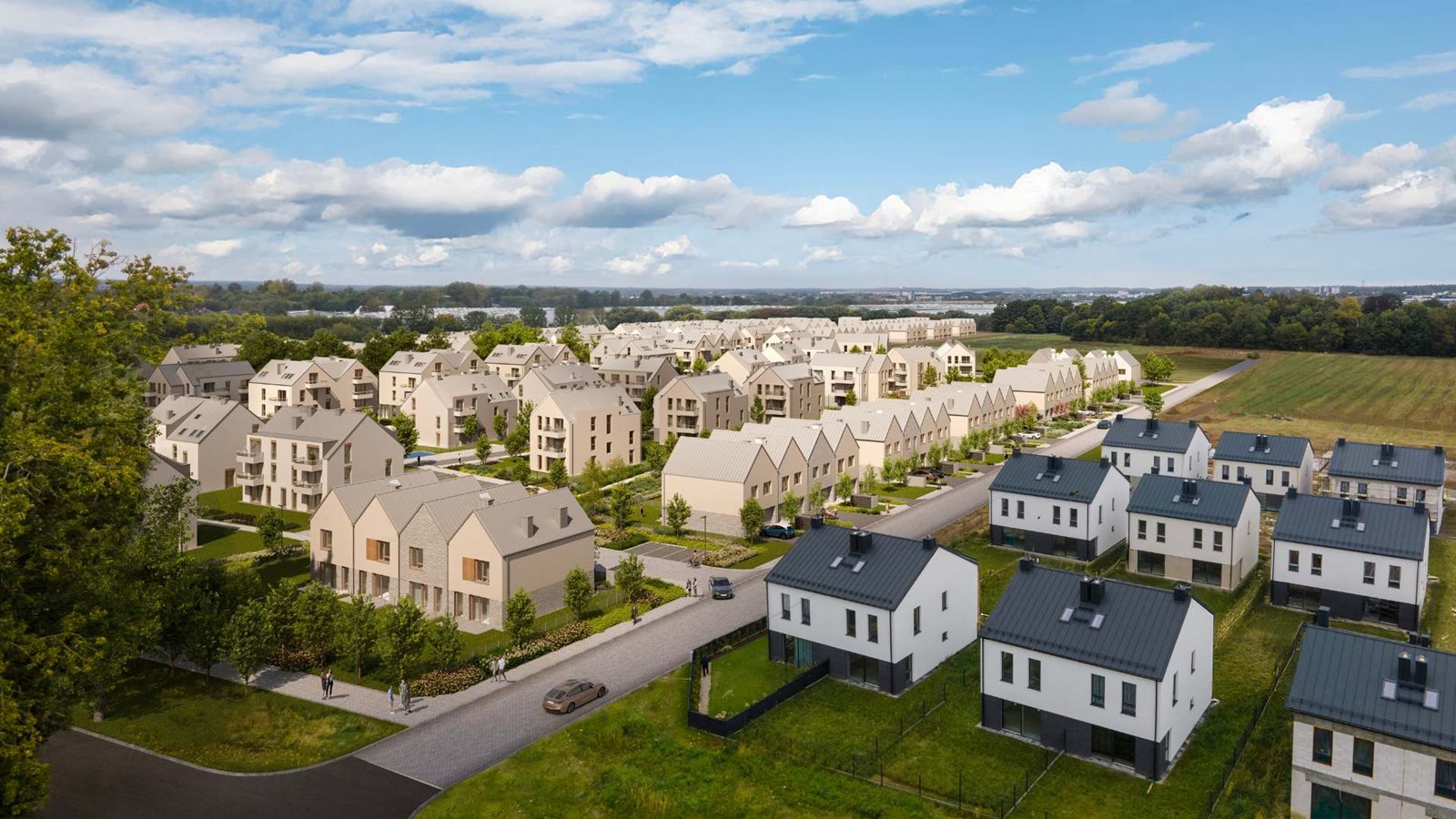 Gdańskie Zacisze – widok z lotu ptaka