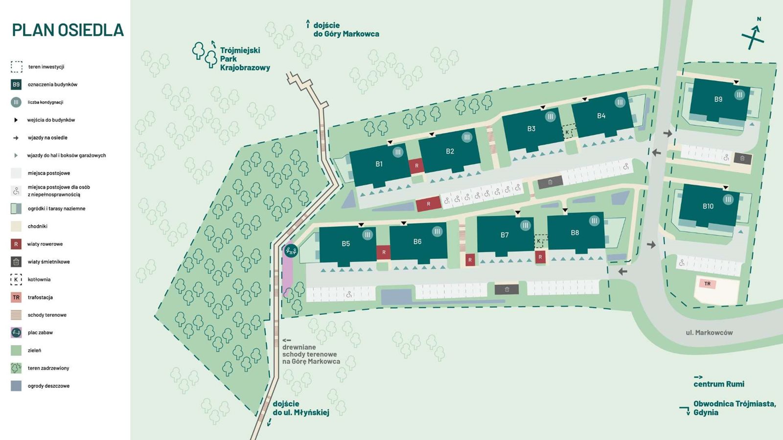 Wzgórze Markowca – plan osiedla