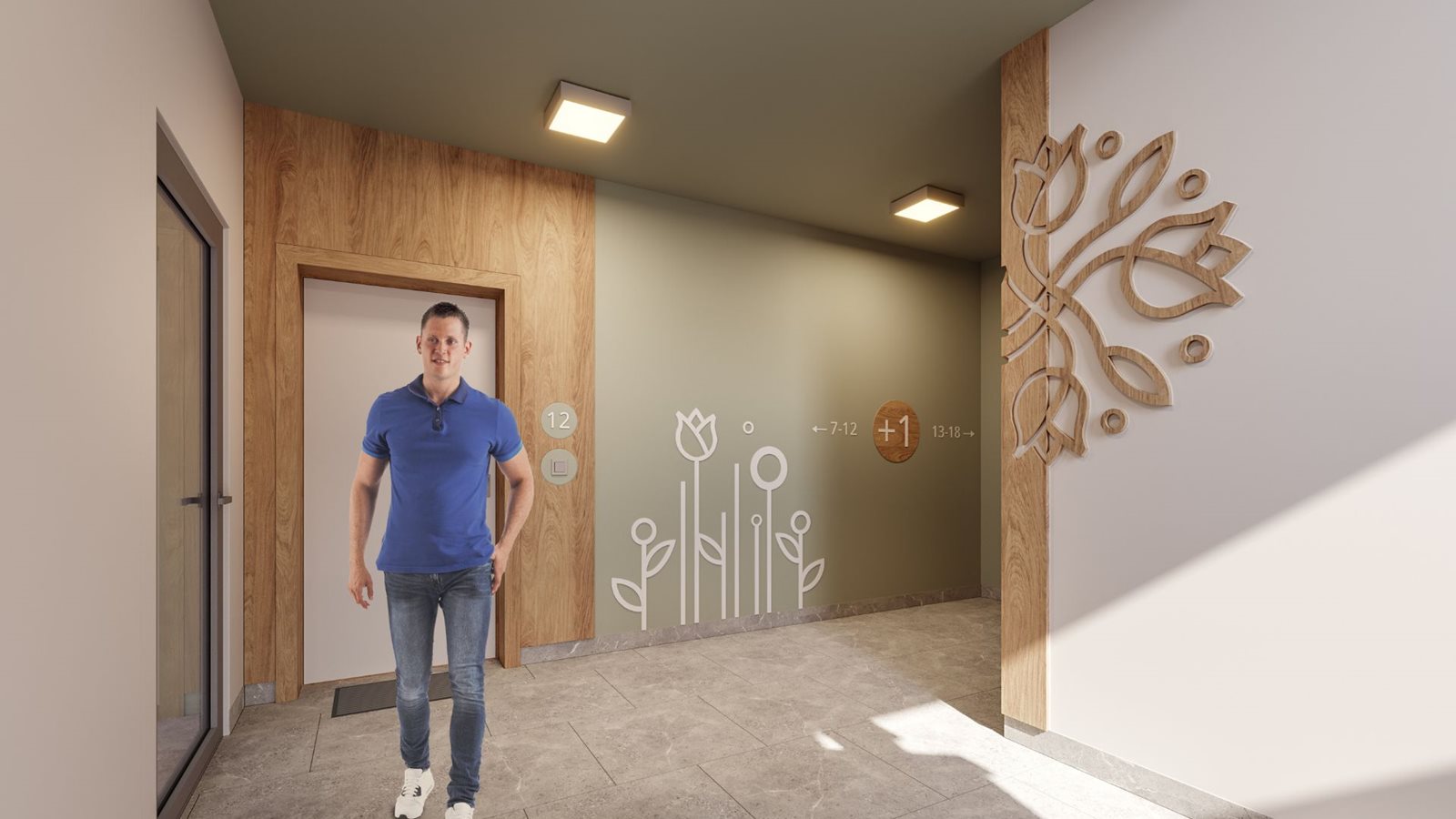 Osiedle przy Błoniach 3 - elegancki design części wspólnych budynków
