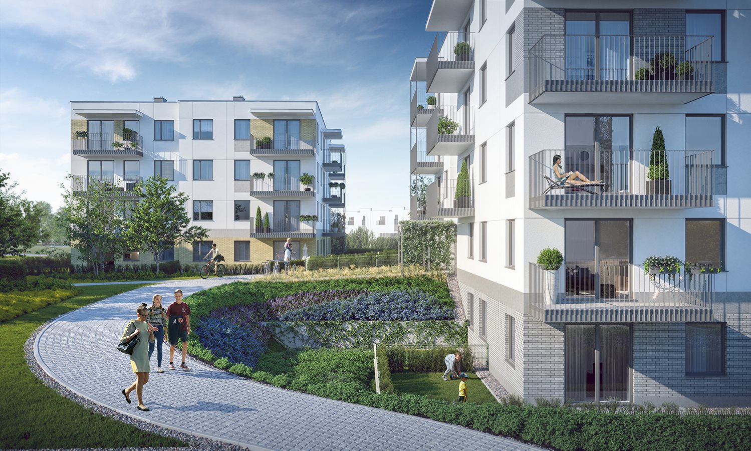 Osiedle Zielony Południk - alejka osiedlowa