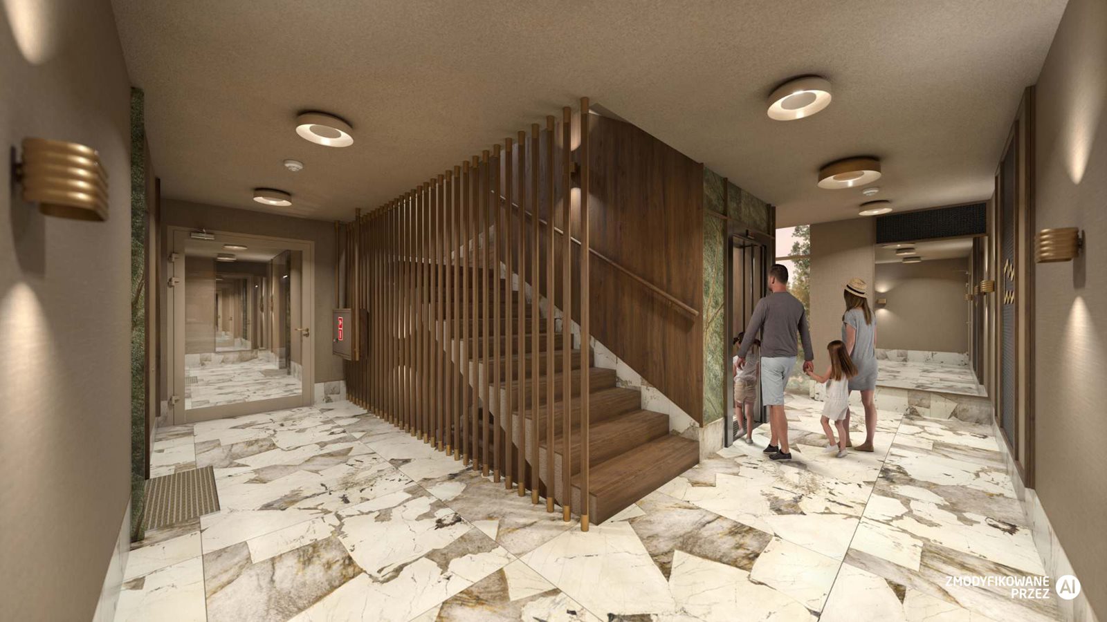 Marina Hel Apartamenty – strefa korytarzy w budynku