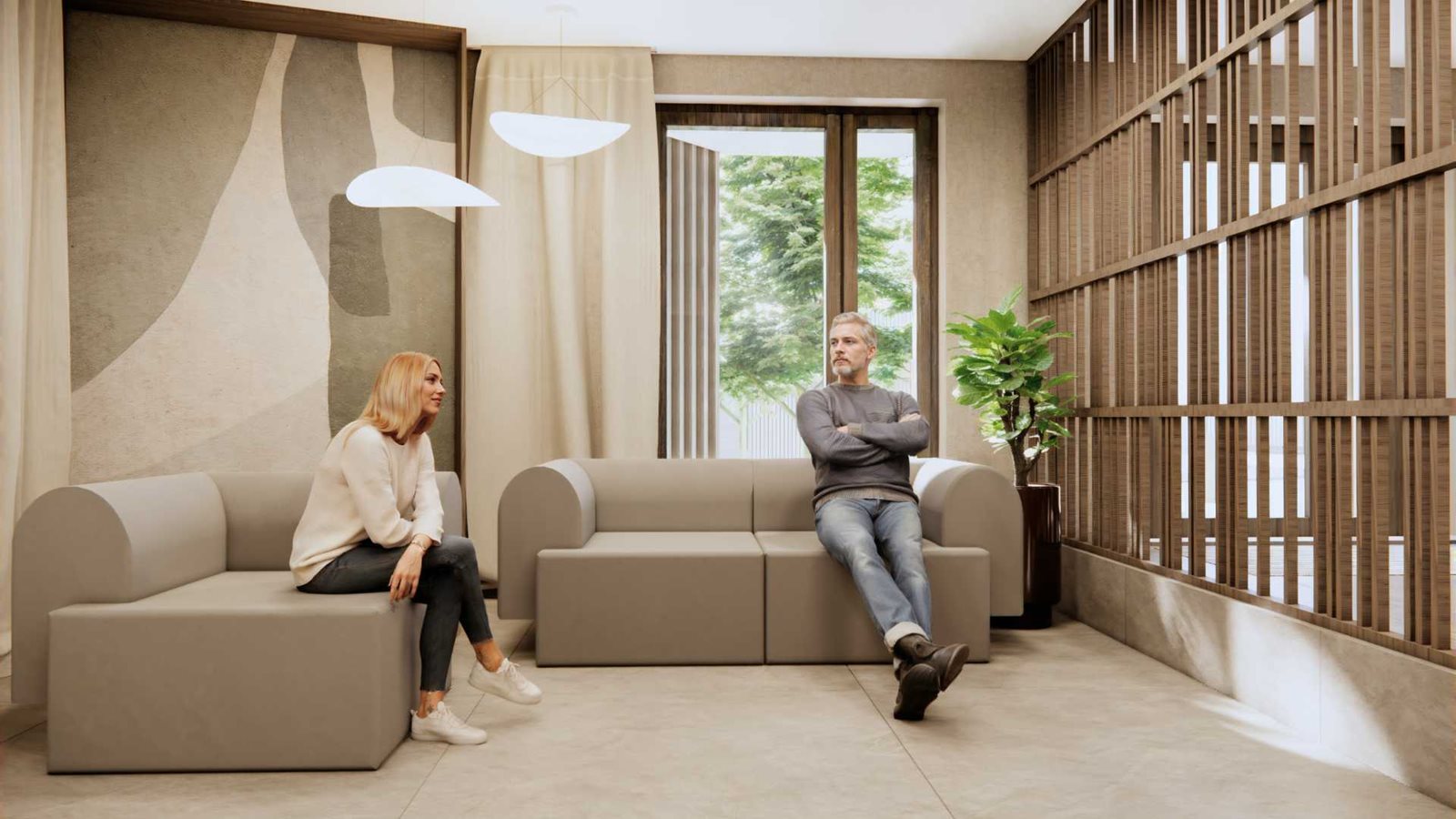 Leśna Góra - reprezentacyjna strefa wejściowa do mieszkalnej części budynku