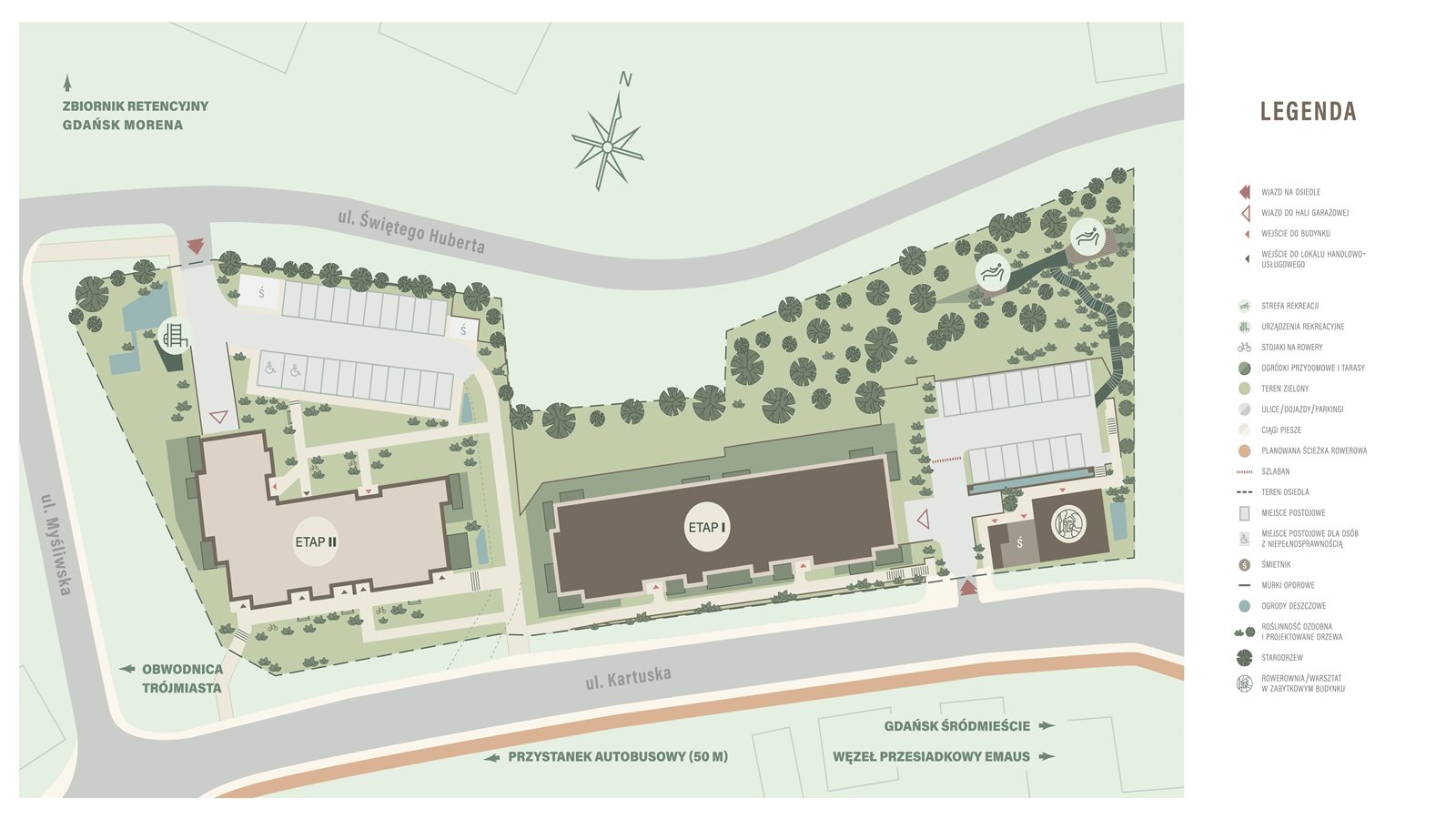 Wzgórze Hoplity - plan zagospodarowania terenu