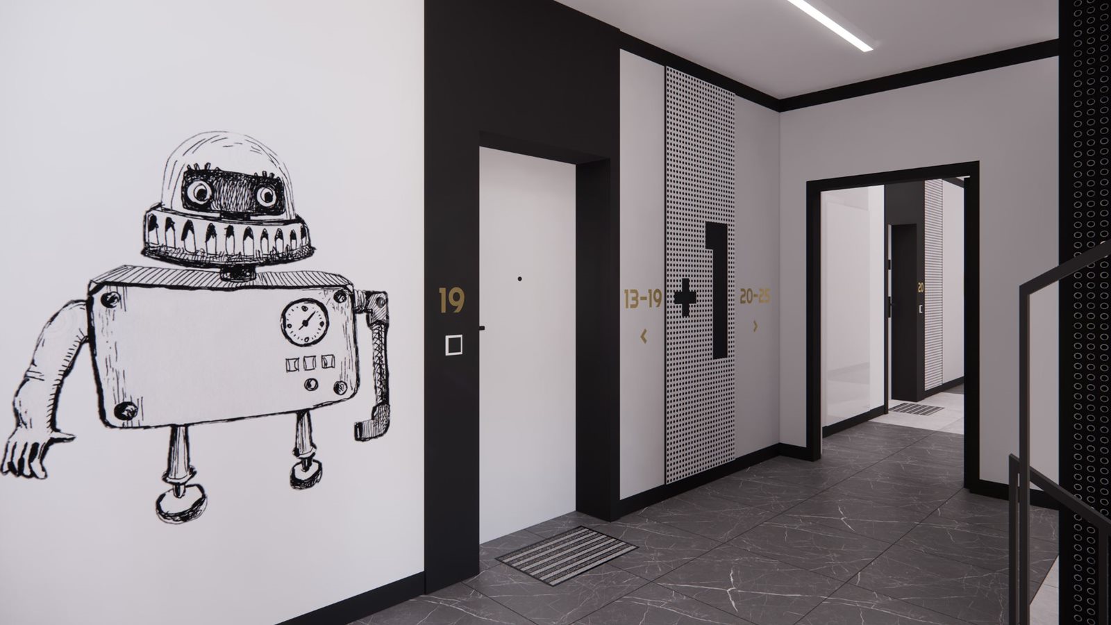 Osiedle Lema - elementy designu wnętrz inspirowane twórczością S.Lema