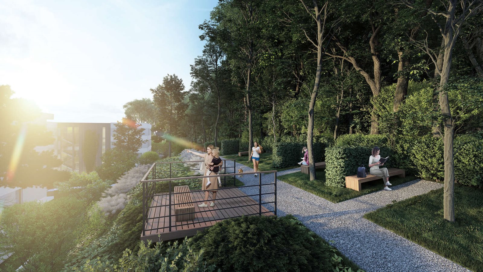 WIDOKI – pomost widokowy na terenie inwestycji