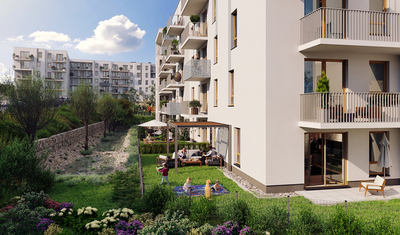 Osiedle Dynamika - ogródki przydomowe