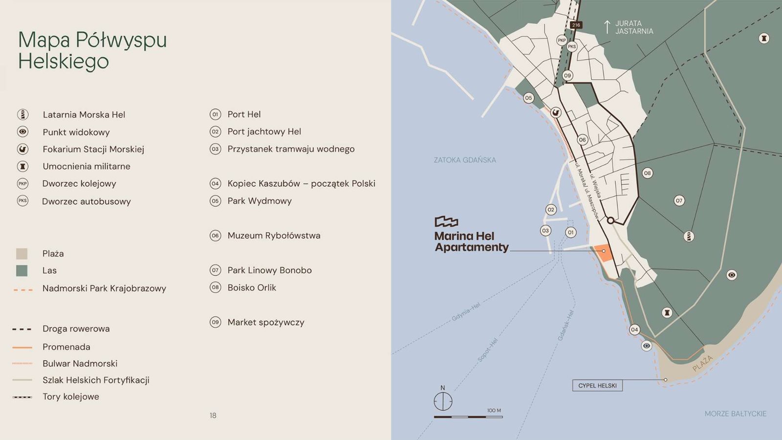 Marina Hel Apartamenty – mapa okolicy