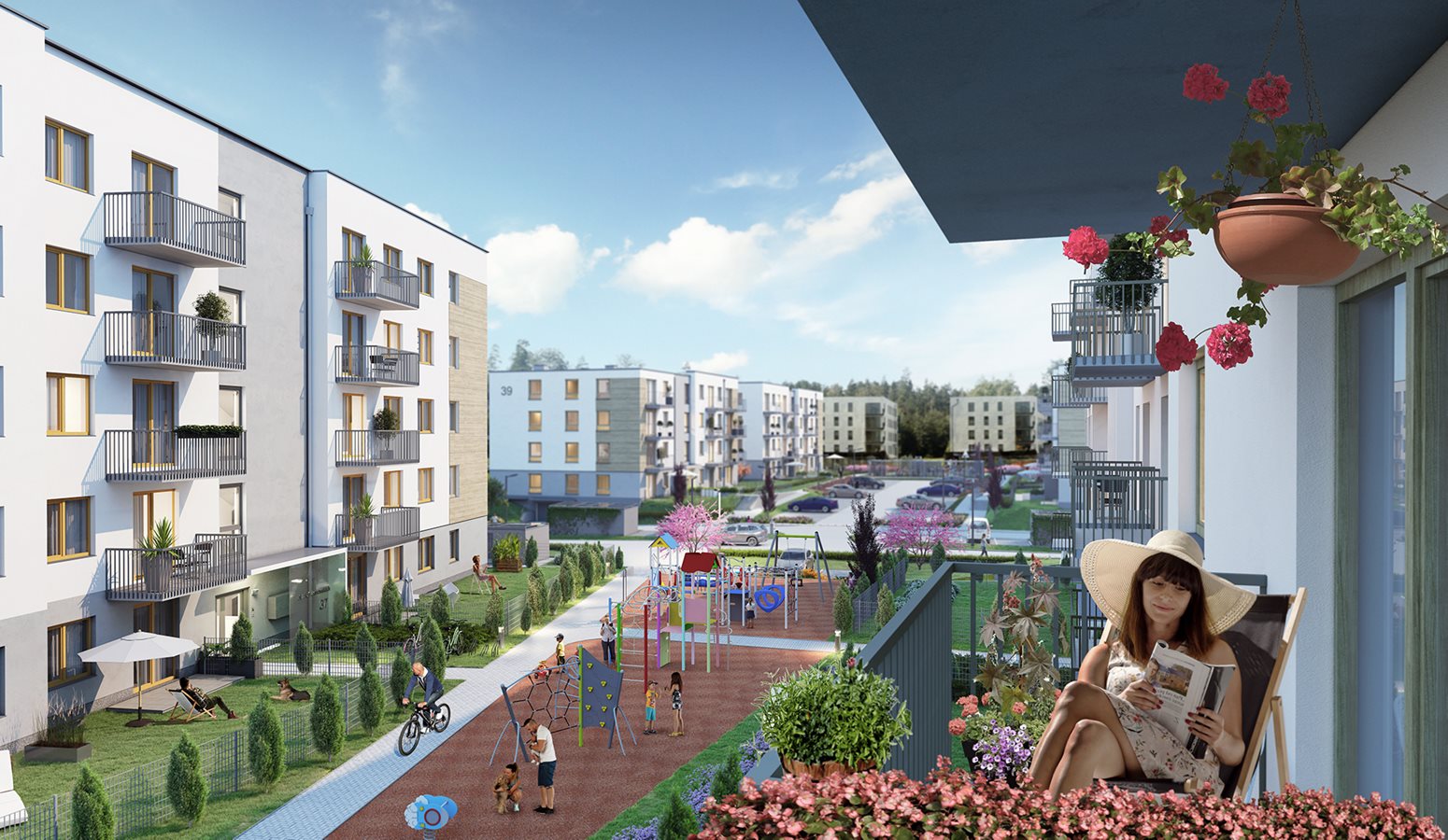 Osiedle przy Błoniach - funkcjonalne balkony i ogródki